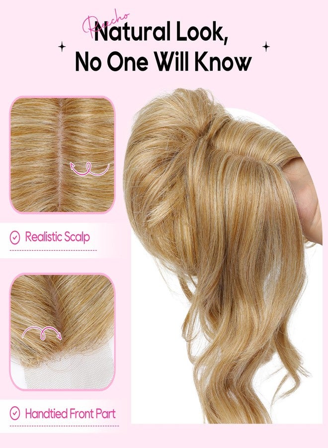 REECHO Messy Bun Hair Piece with Bangs – 2-in-1 Drawstring Ponytail Extension Updo Wig & Hair Topper with Long Side Bangs, Natural-Looking Hair Bun Hairpieces for Women - Light Brown - Image 4